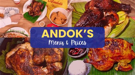 Andoks Popular Menu Prices Philippines.